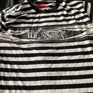 Black and white skeleton lurking long sleeve